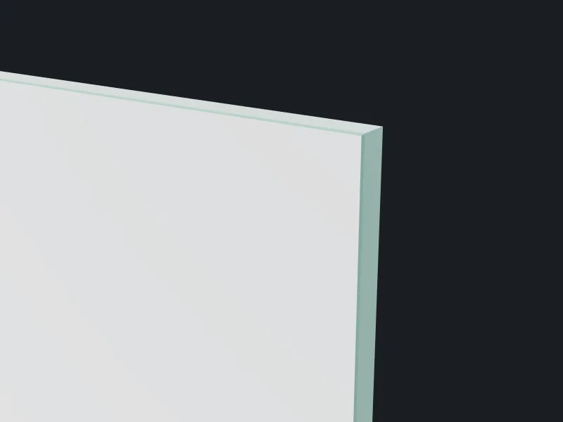 Close-up of frosted glass with a satin etched face