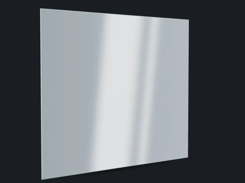 A 36 by 30 inch mirror with rounded polish edges