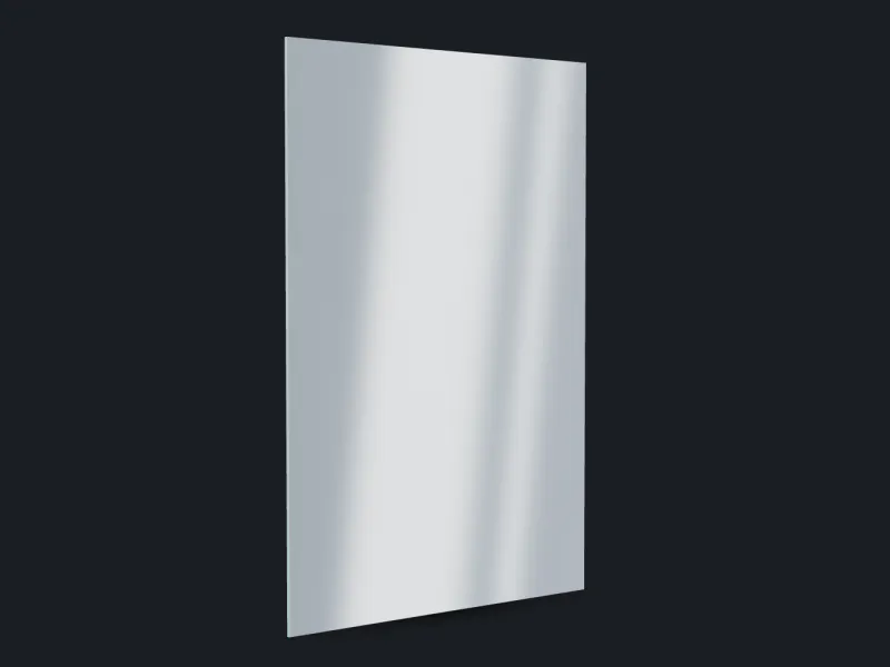A 24 by 36 inch wall mirror with flat polish edges